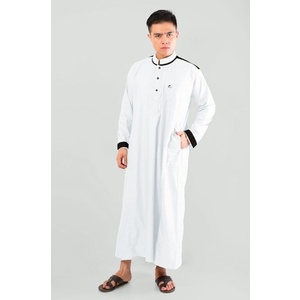 gamis Baju Muslim Gamis Pria Jubah Putih Samha AL-ISRA(E2I8) jubah pria slimfit gamis pria al harama