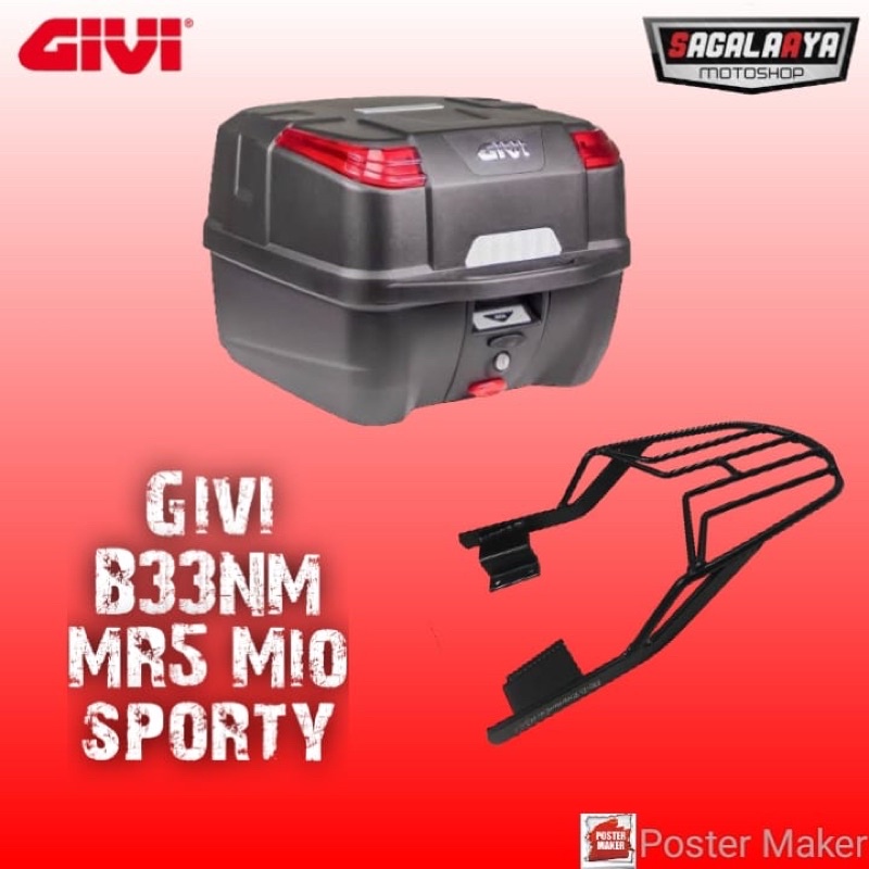 Box Givi B33NM B33 NM atlas Bracket Givi Original MR5 Yamaha Mio sporty