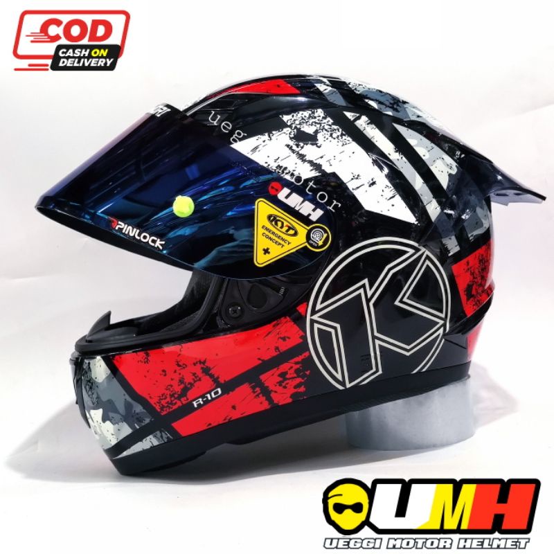 Helm kyt fullface Terlaris - Kyt R10 Modif Paket Ganteng seri 3