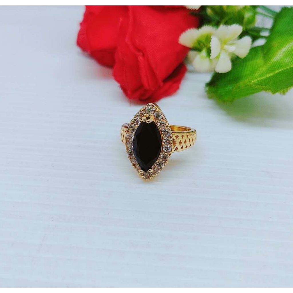 Cincin Xuping Mata Full Lapis Emas Perhiasan Fashion 1327