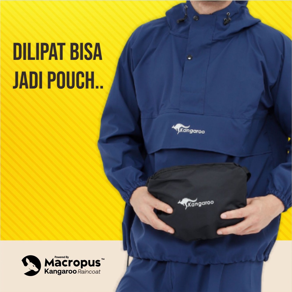 KANGAROO RAINCOAT Jas Hujan Anti Bocor Jas Hujan Kangguru jas ujan Jas Hujan Setelan Mantel Hujan Jas Hujan Saku Kangguru jas hujan raincoat jaz hujan pria Mantel jashujan jas hujan kangguru jaz hujan pria jaa hujan Jas Hujan raincoat outdoor jaz hujan