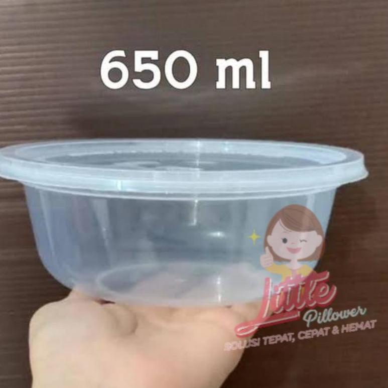 CHEKOUT (ISI 25PCS - MANGKOK650ML) Thinwall Round 650ml/ Cup Salad/ Mangkok/ Cup Plastik Bulat Jumbo