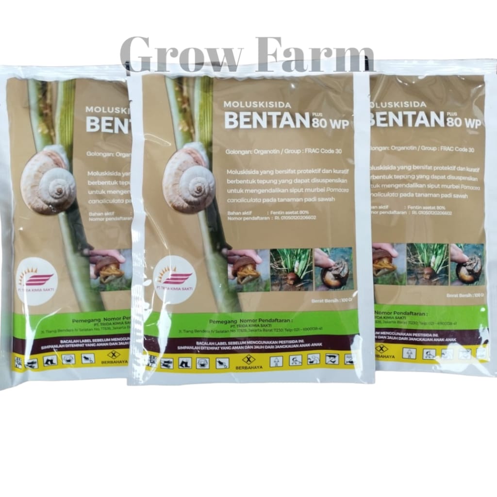 Moluskisida Bentan 80WP Coklat 100gr Bahan Aktif Fentin Asetat 80%