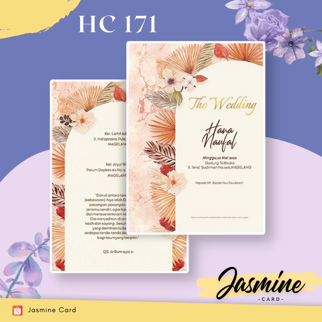 BLANGKO UNDANGAN PERNIKAHAN TERMURAH HC 171