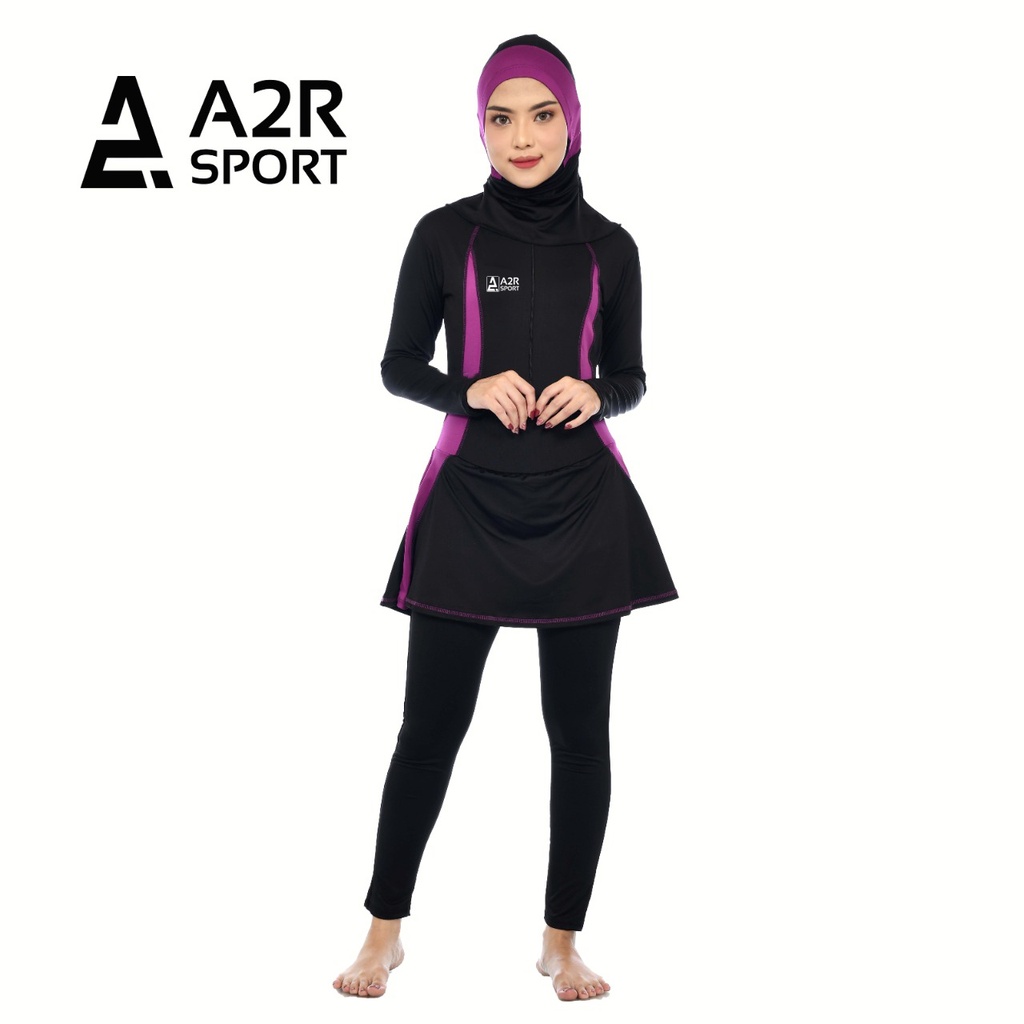 A2R Sport - JUMBO lis samping 1 Baju renang wanita dewasa model hijab muslim