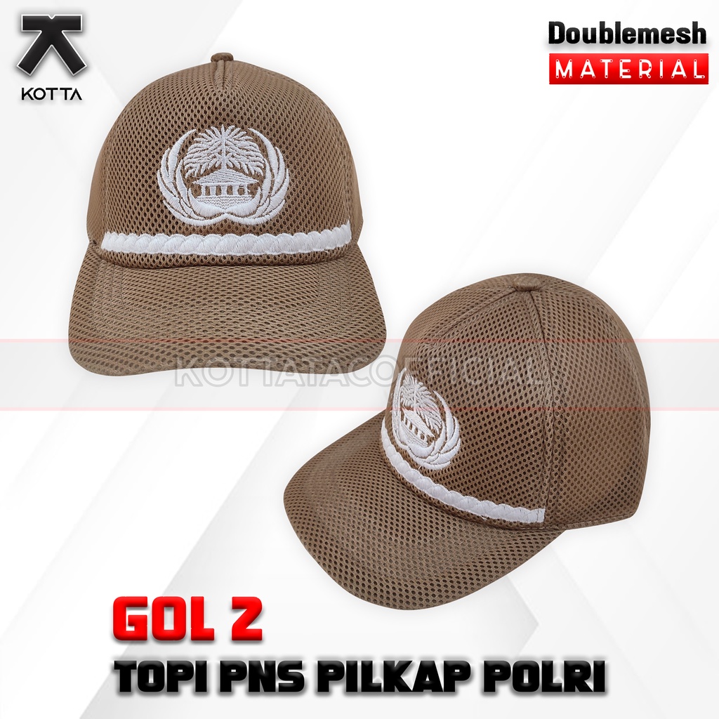 TOPI PILKAP POLRI GOLONGAN 2 - TOPI JALA ASN/PNS - TOPI PNS KREM/HITAM  - TOPI KORPRI GO LONGAN 2  - TOPI PEMDA - TOPI PEGAWAI NEGERI - TOPI GURU - TOPI POLISI