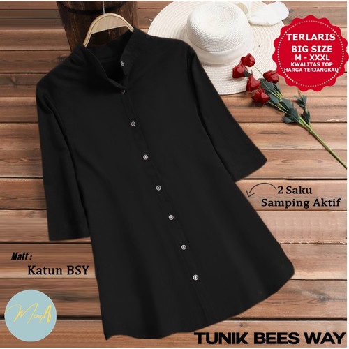 Baju Wanita Tunik Bees way Crinkle