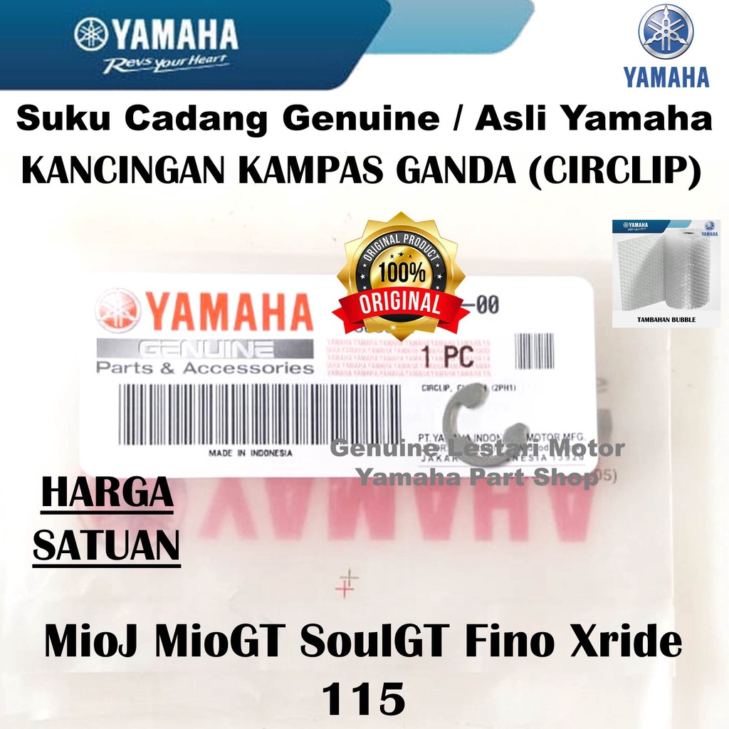 Kancingan Kampas Ganda Circlip MioJ MioGT Fino Xride 115 Asli Yamaha Surabaya