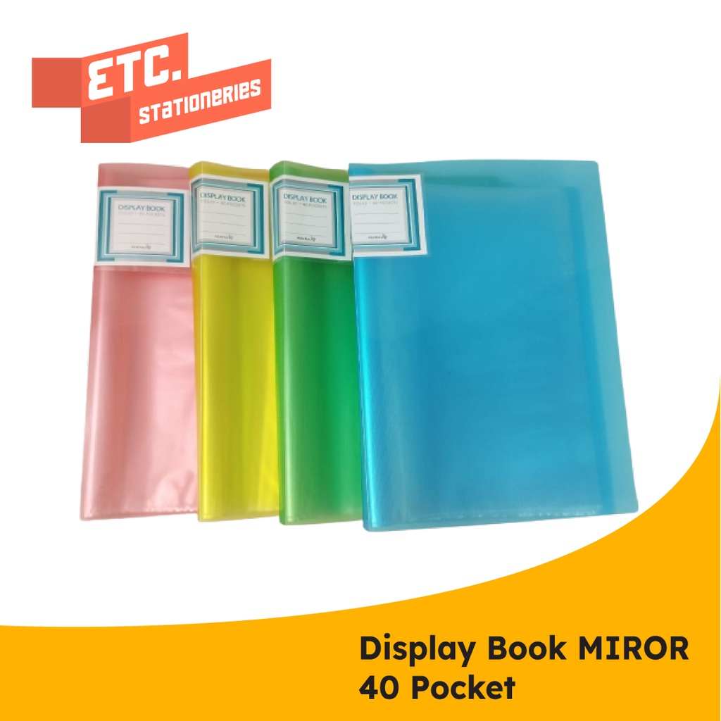 

Penpal Display Book Mirror / Document Keeper Mirror / Clear Holder Mirror 40 Pockets PL-834