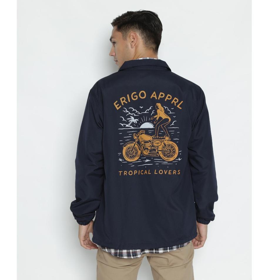 STOK TERBARU Erigo Coach Jacket Tropical Lovers Navy