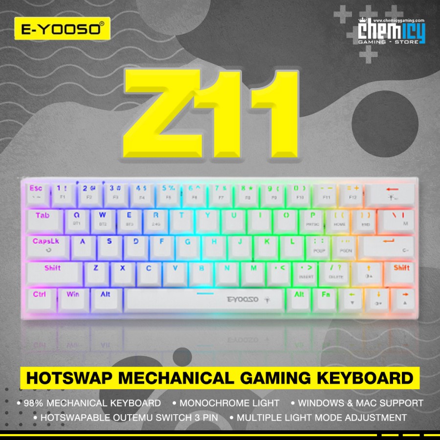 E-YOOSO Z11 Wireless Hotswap RGB Mechanical Gaming Keyboard