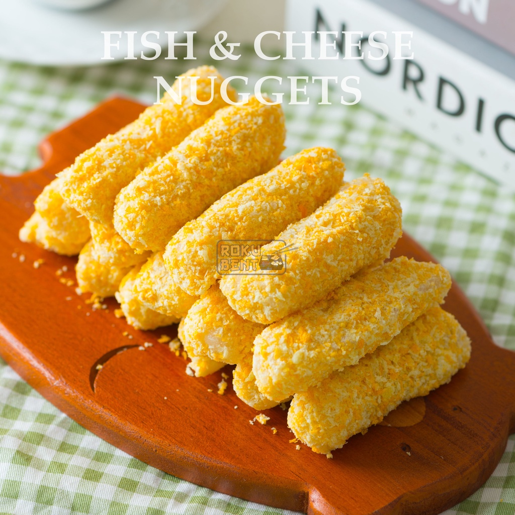 Fish N Cheese Nugget Roku Bento isi 15 Pcs - Naget Ikan Keju Frozen Siap Goreng