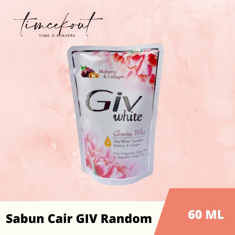 Giv sabun cair Refill 60ml sabun badan wangi tahan lama
