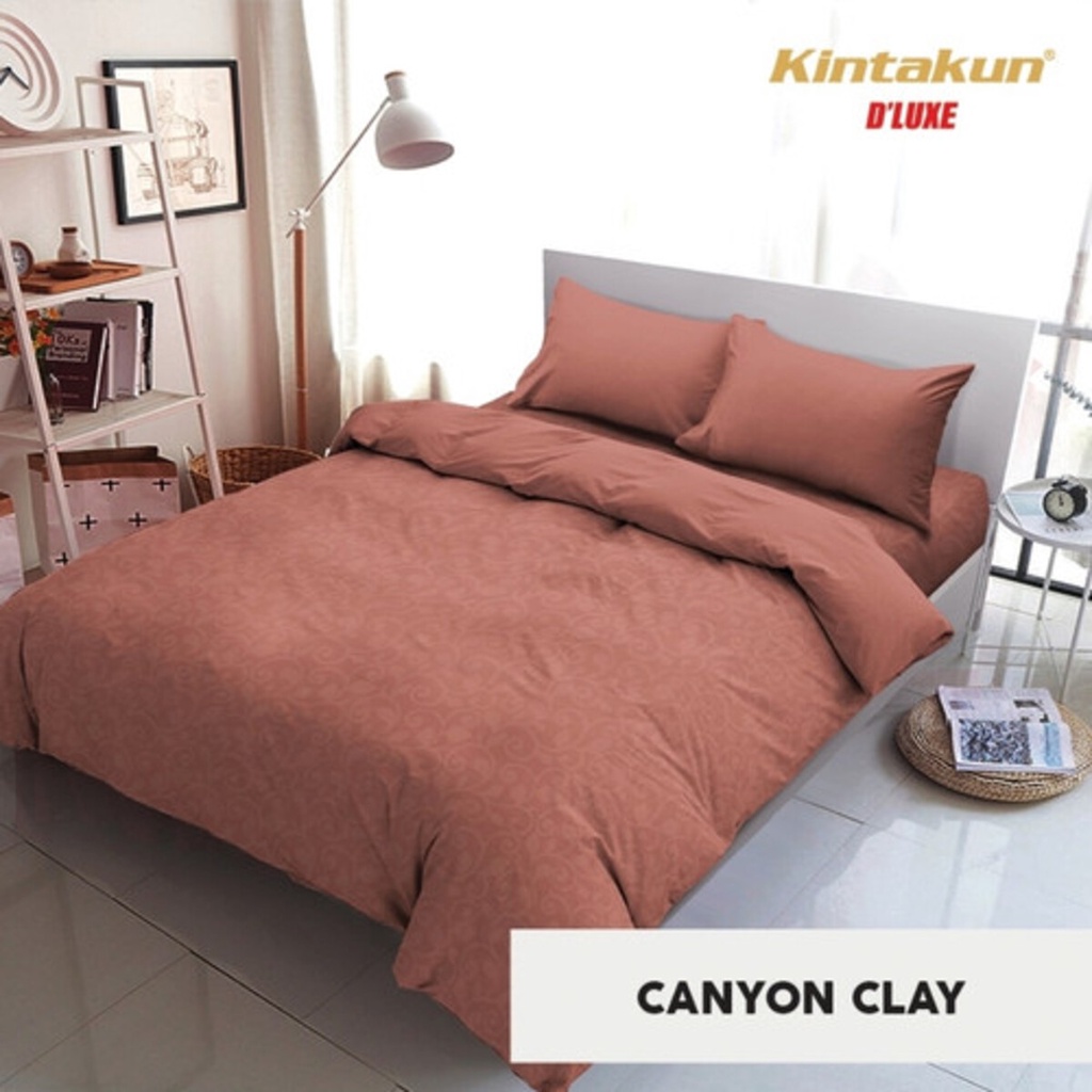 SS Bedcover Set Kintakun D'luxe 160 Tinggi 30 Dluxe 160x200 Deluxe 160X200X30 King Flat Polos emboss