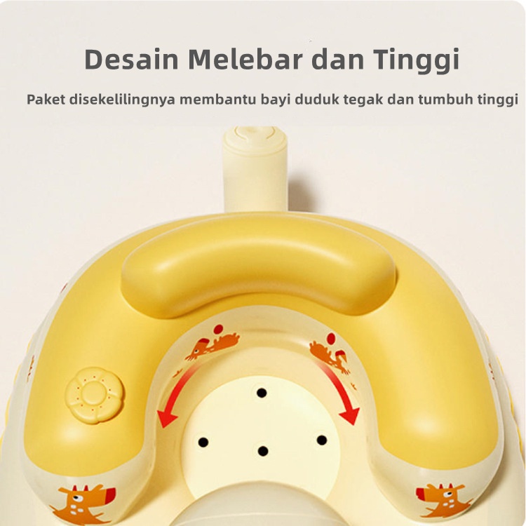 Kursi Sofa Musik Bayi PVC Pompa Angin Sofa Rusa Makan Bayi Belajar Duduk WJ12