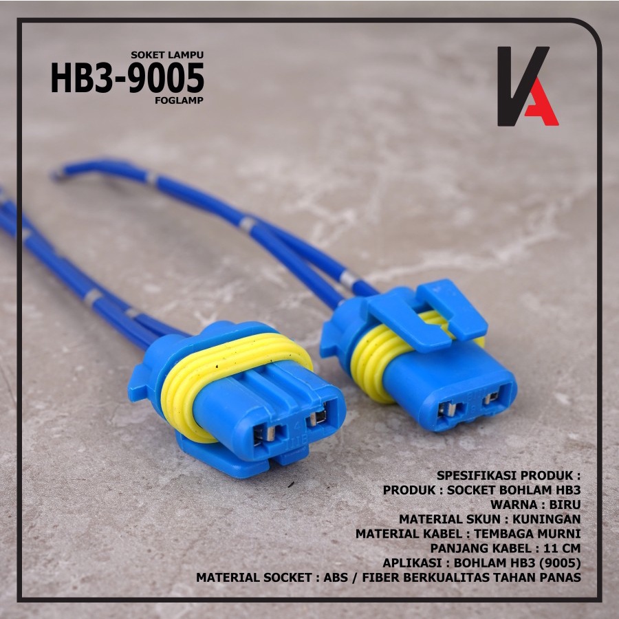 SOCKET CABLE FOG LAMP HB3 - SOKET KABEL LAMPU HB3 KERAMIK