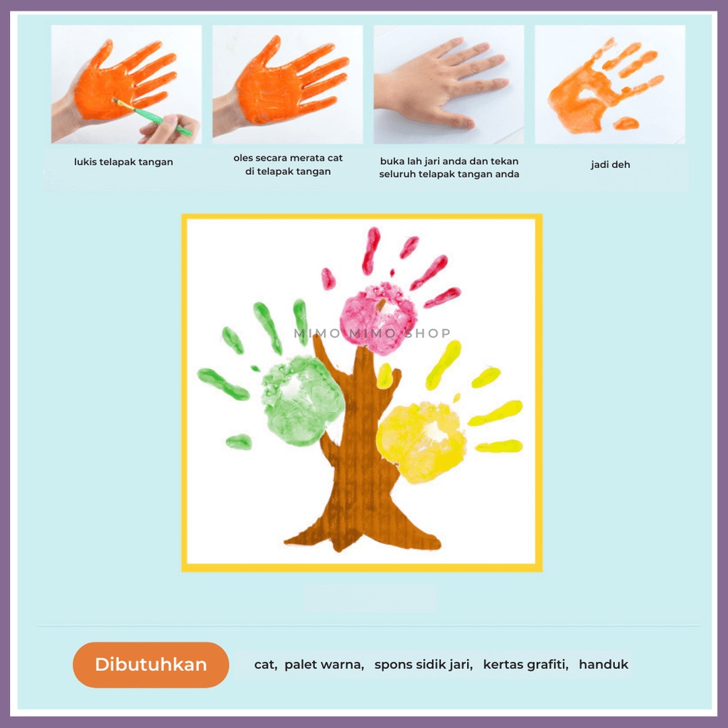 

RB FURO ANGEL FINGER PAINT WASHABLE CAT TANGAN WARNA NON TOXIC SET EDUKASI ANAK