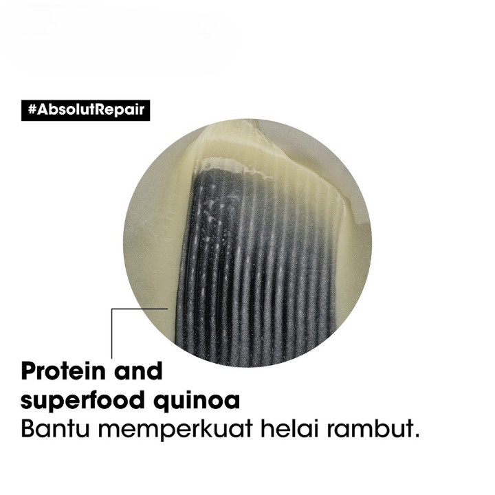 LOREAL Serie Expert Absolut Repair Shampoo Conditioner Set - Shampo Kondisioner Perawatan Rambut Kering Rusak Bercabang