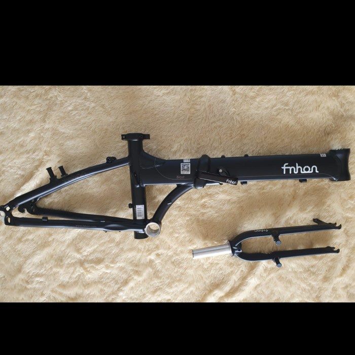 Frame Fork plus Handlepost Fnhon Blast V Brake Hitam Doff Black matte