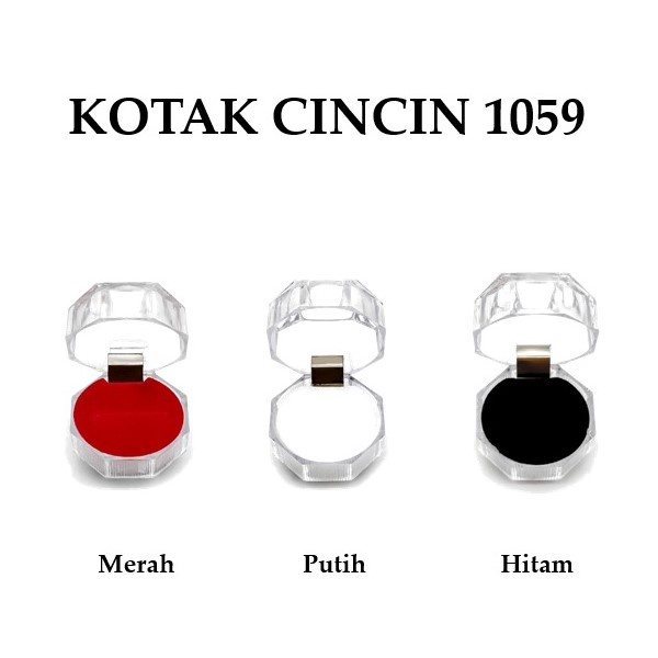 Grosir - 1059 Kotak Cincin Crystal / Tempat Penyimpanan Anting / Box Cincin / Kotak Perhiasan Wanita / Ring Box