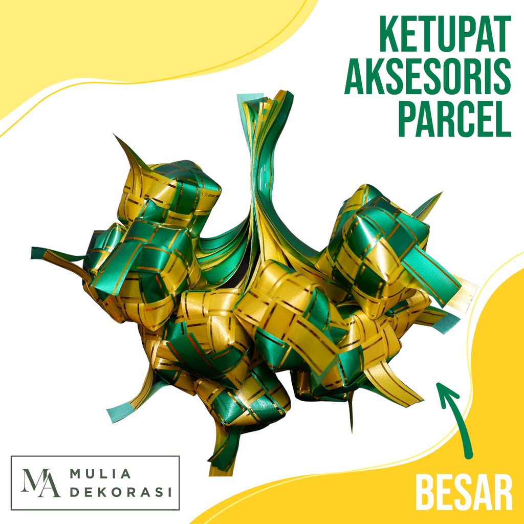 Aksesoris Ketupat Lebaran Hiasan Parcel Hempers Hari Raya Idul Fitri Perlusin (12pcs)