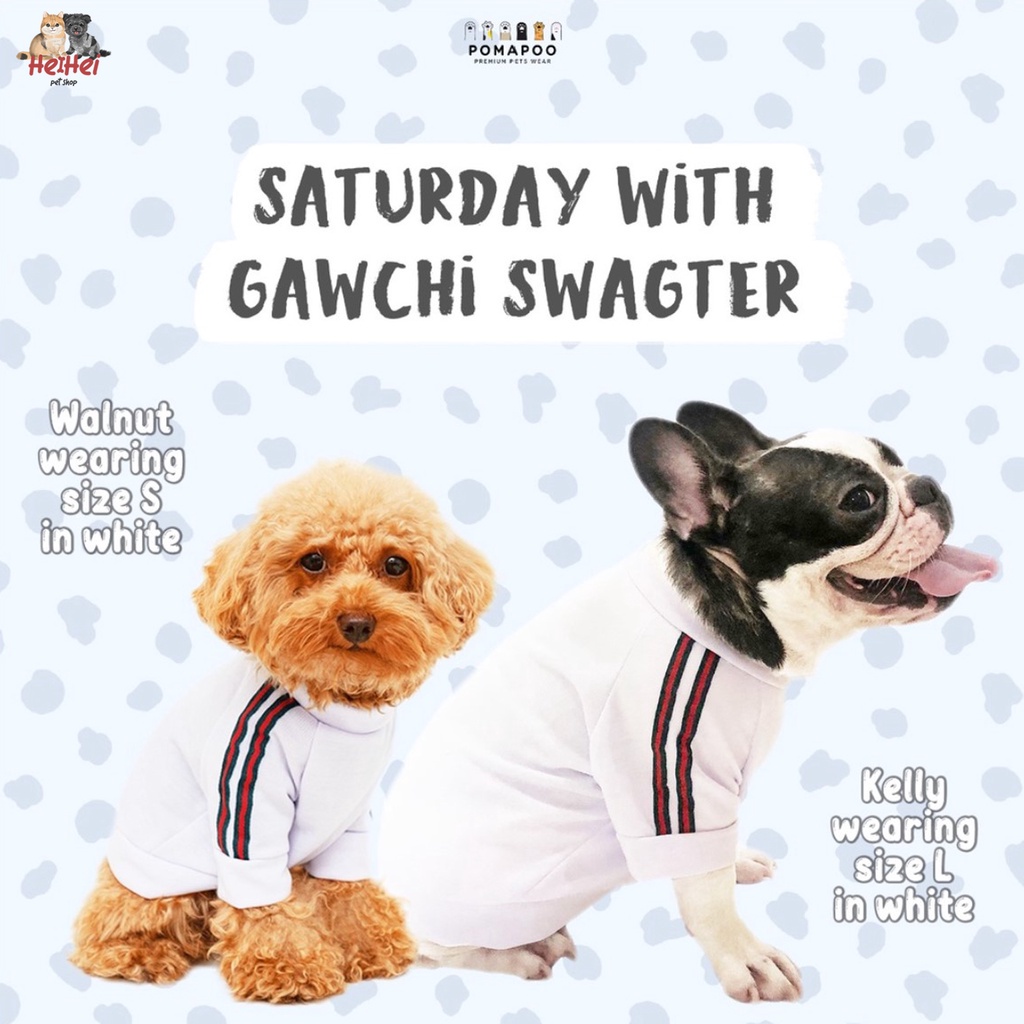 Pomapoo Sweater Gawchi - Baju Kaos Sweater Kucing Anjing - Pet Clothes