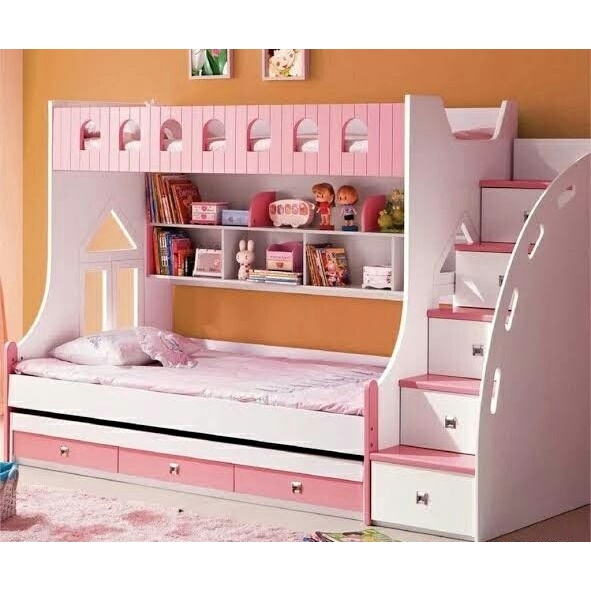 PJ1 tempat tidur tingkat bed tingkat ranjang susun divan tingkat bunk bed