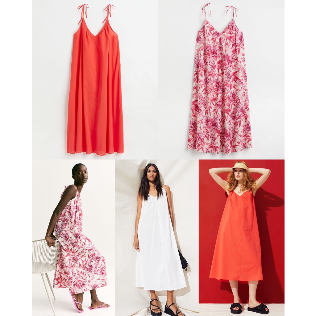 H&amp;m Cotton Voile A-line Dress