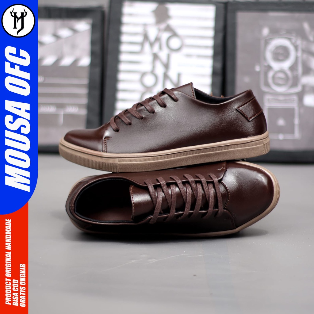 Sepatu Sneaker Kasual Kulit Syntetic Pria Original Mousa Britin