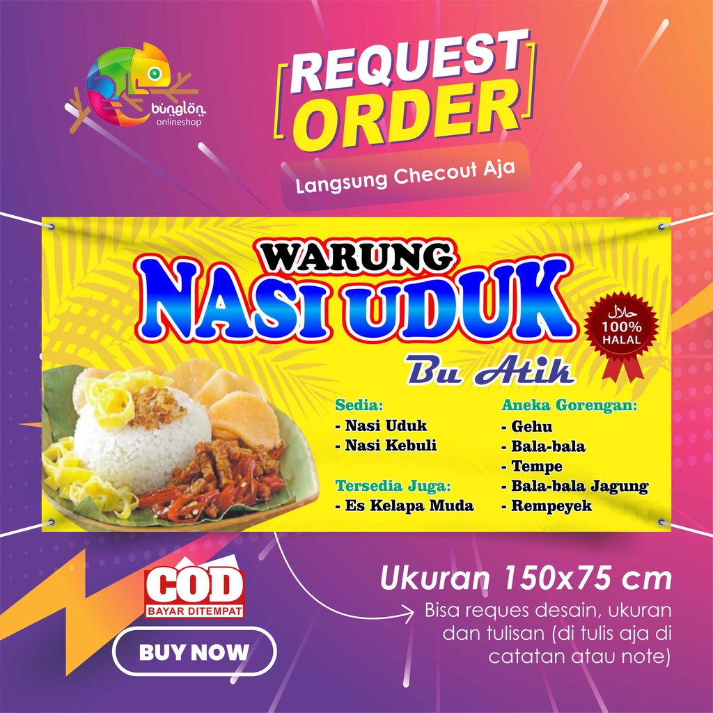 Spanduk Banner Warung Nasi Uduk