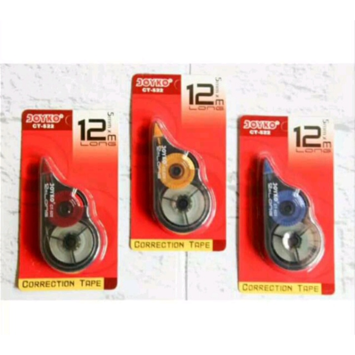 

CORRECTION TAPE JOYKO CT-522 5mm x 12meter isi 6 pcs