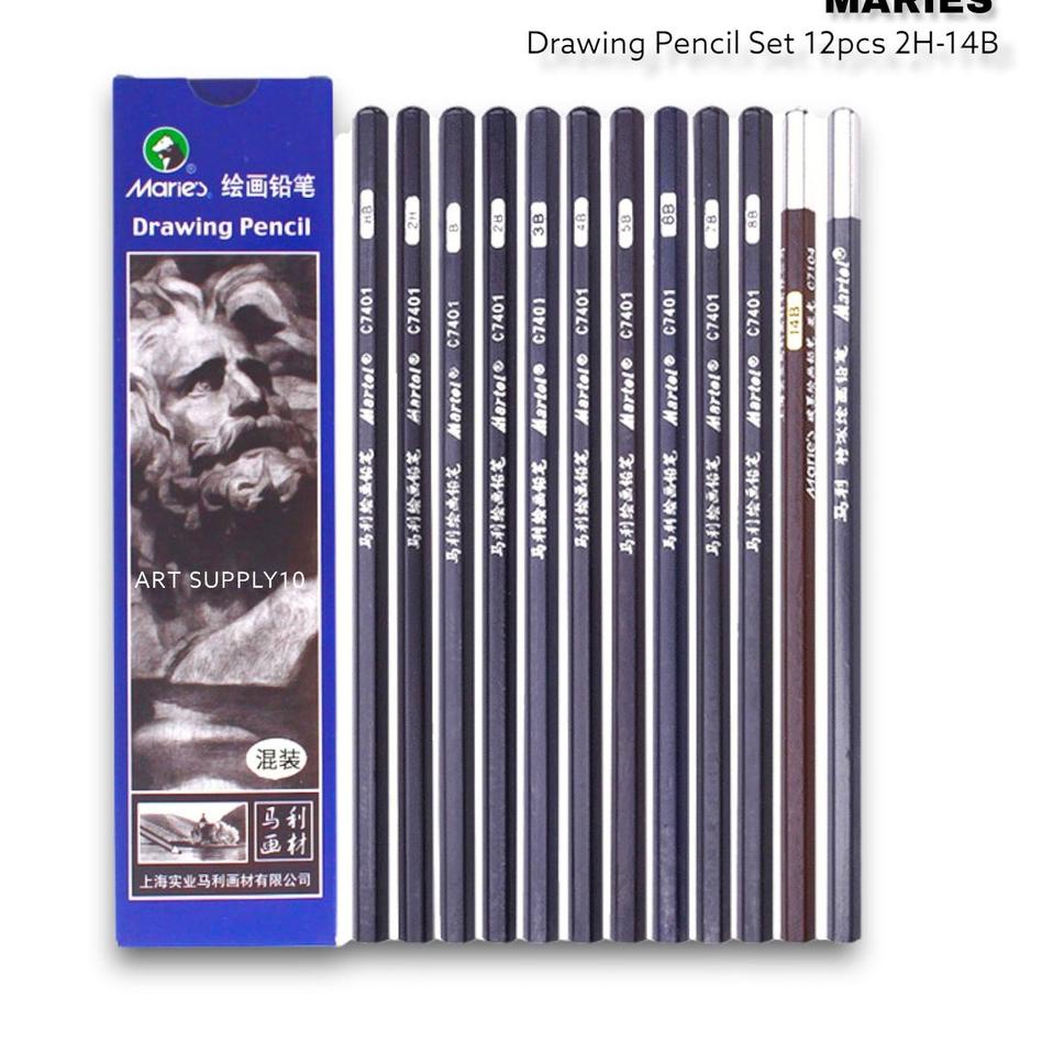 

Harga Bulan Ini Maries Drawing Pencil Set 12pcs 2H-14B - 1 Set Pensil Gambar