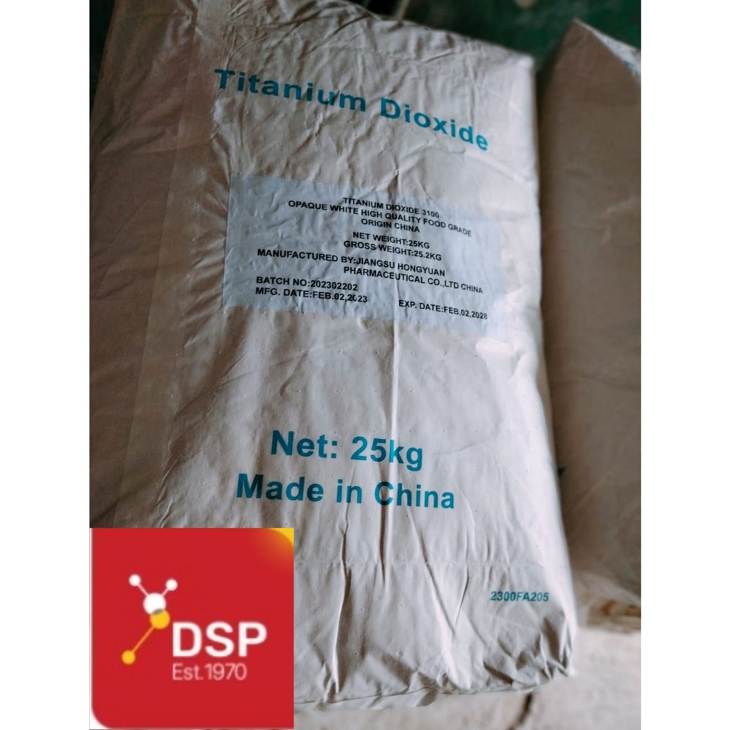 

TITANIUM DIOXIDE / PEMUTIH MAKANAN FOOD GRADE EX CHINA PK 1 KG