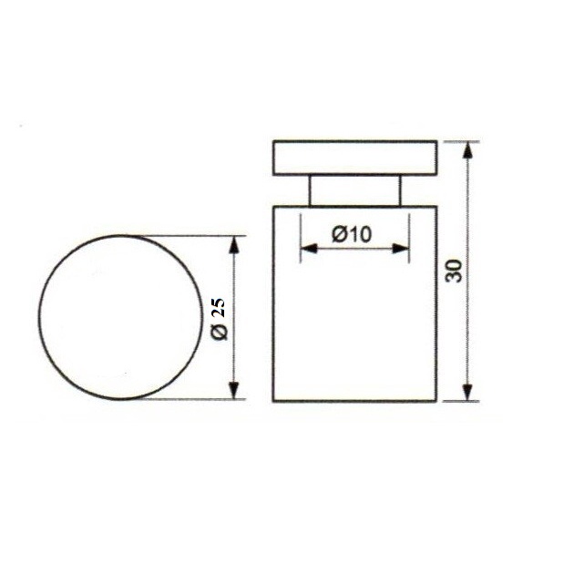 Pin Kaca Stainless Padat Solid Advertising Glass Holder