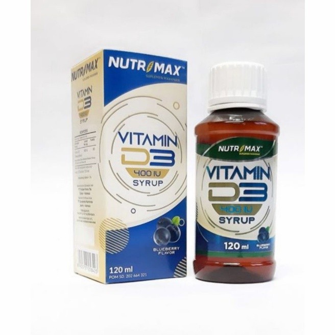 Nutrimax Vitamin D3 400 IU Sirup Vit D3 Anak Ibu Hamil Kesehatan Tulang Gigi Imunitas Osteoporosis Syrup
