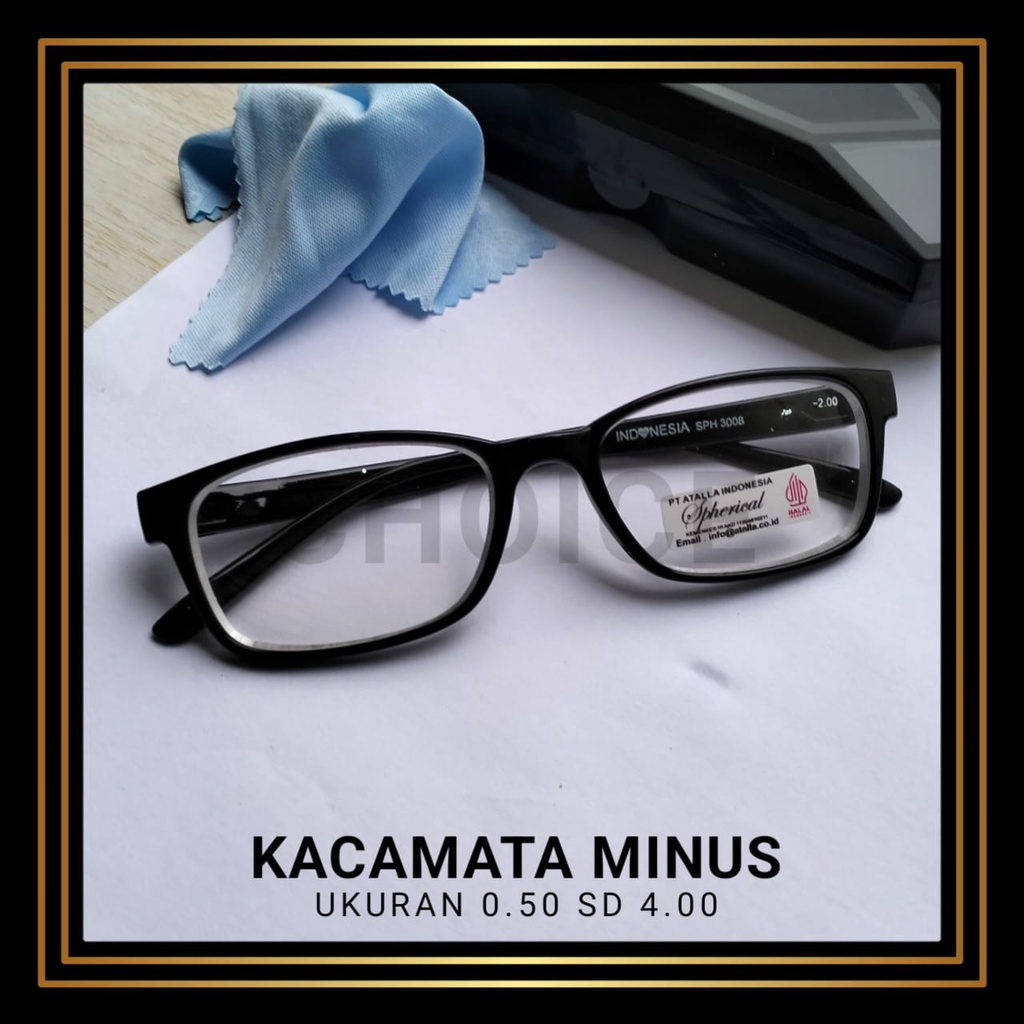 NEW KACAMATA MINUS PRIA WANITA UKURAN 0.50-5.00 GRATIS BOX DAN LAP