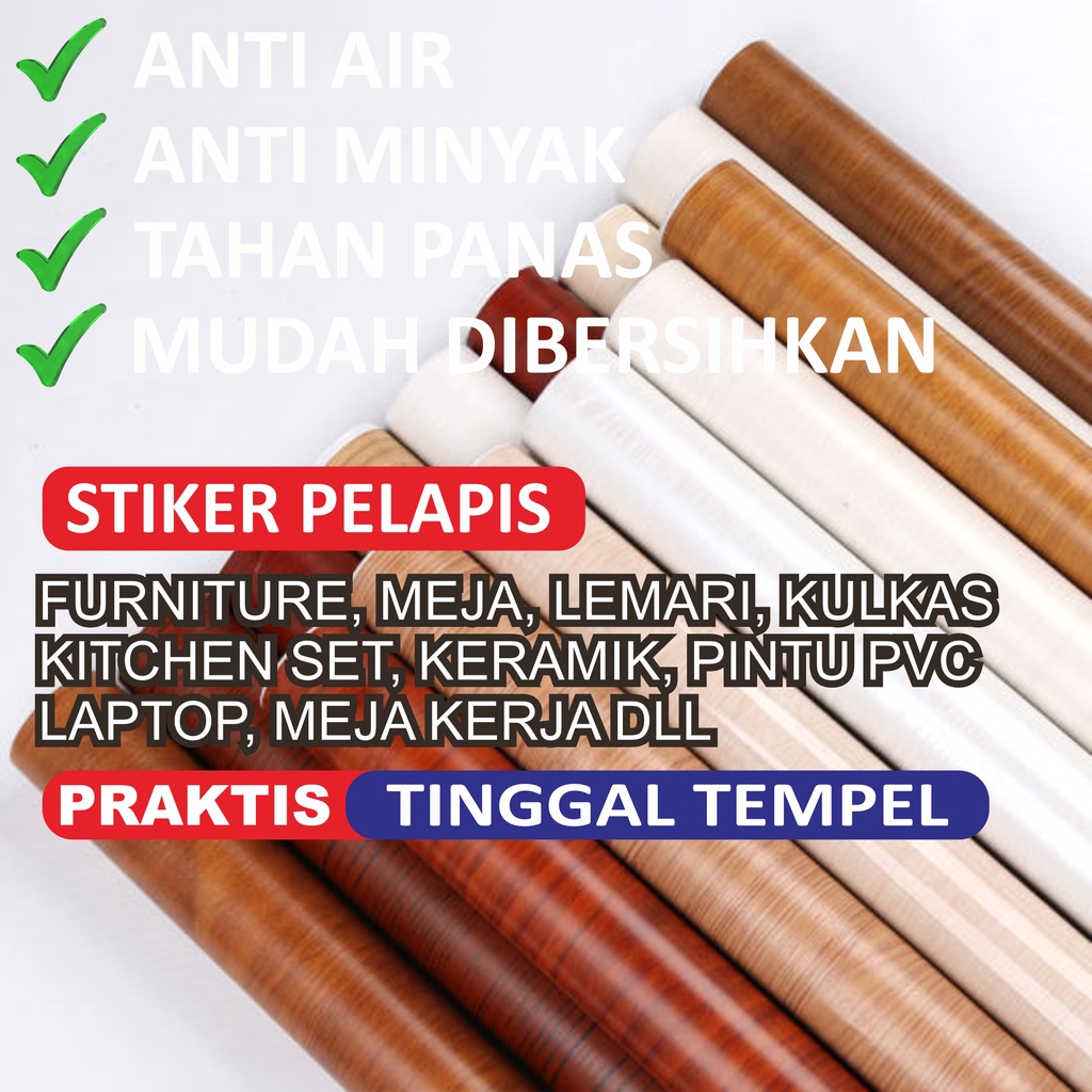 STIKER KAYU/WALLPAPER DINDING/STIKER DINDING/STIKER KACA DINDING/DEKORASI DINDING/STIKER MEJA LEMARI