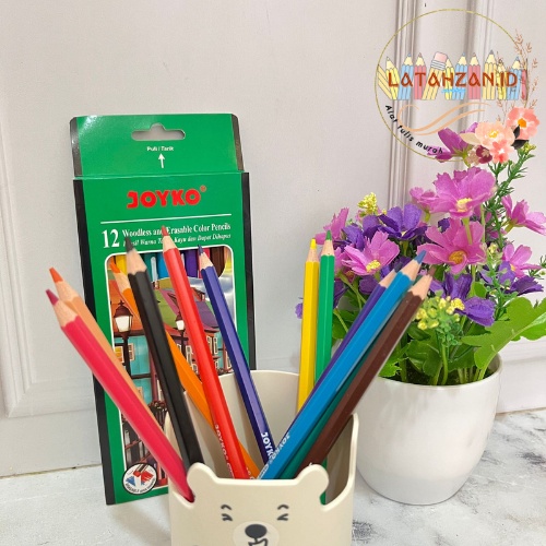 

Pensil Warna Erasable Terbaru JYK Hijau Isi 12 Pcs