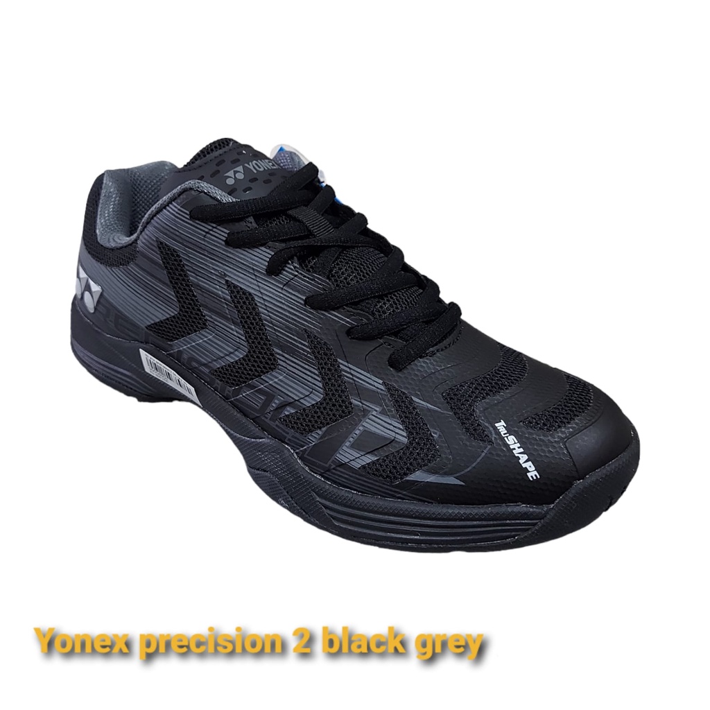 Sepatu badminton yonex precision 2 black grey