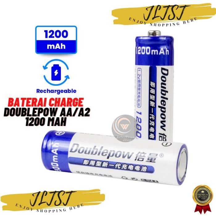 Baterai Rechargeable AA Doublepow 1200mAh Batre Charger Battery Casan