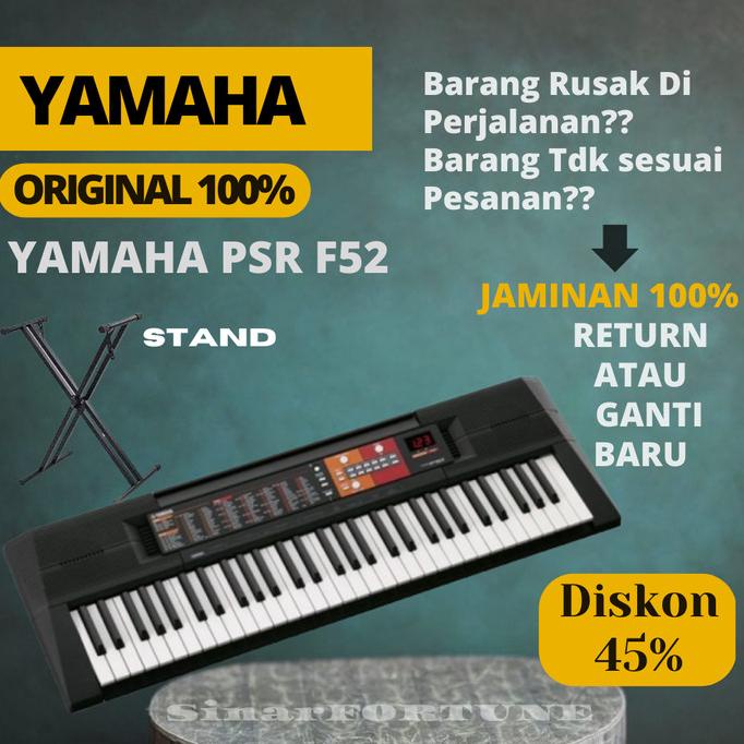 KEYBOARD PIANO ANAK DEWASA MURAH ORIGINAL YAMAHA PSR F52 Orgen Musik