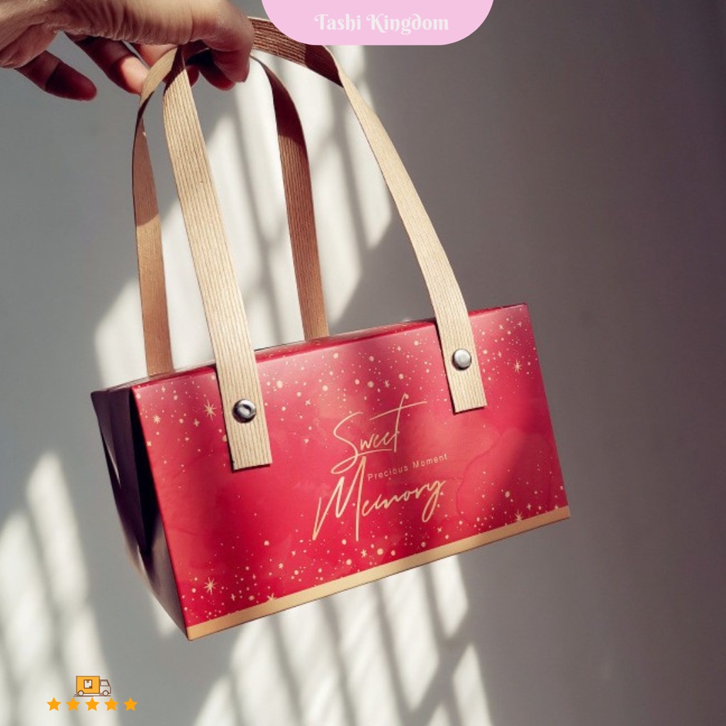 paper bag CRAFT TB Merah M kotak tali craft mewah, kotak souvernir kado