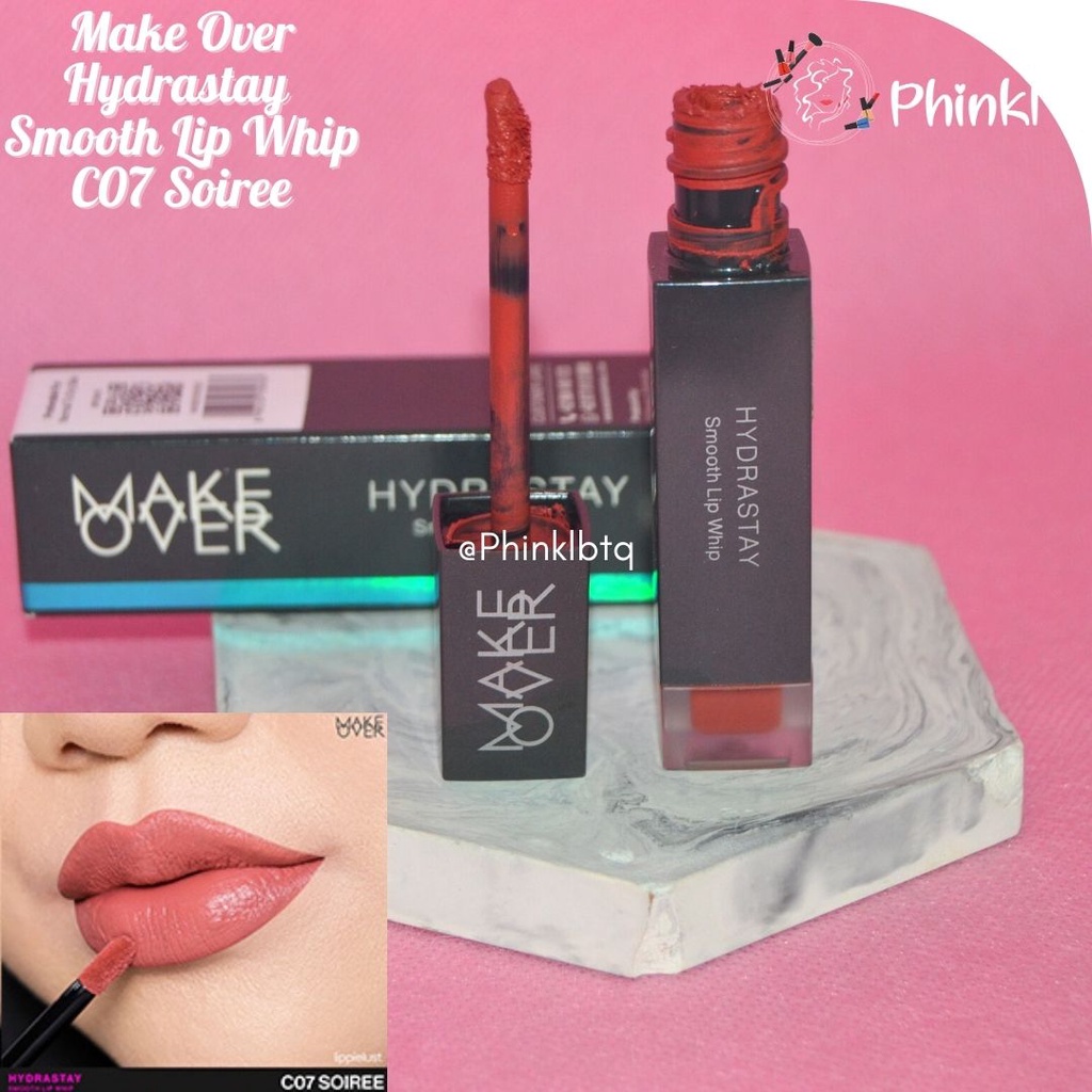 `ღ´ PHINKL `ღ´ 🅼🅰🅺🅴 🅾🆅🅴🆁 Make Over hydrastay smooth lip whip | lipstik buat bibir kering