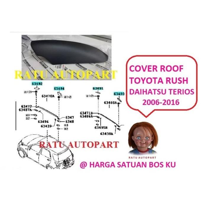 Cover Roof Rack Rail Atap Rush Terios Original
