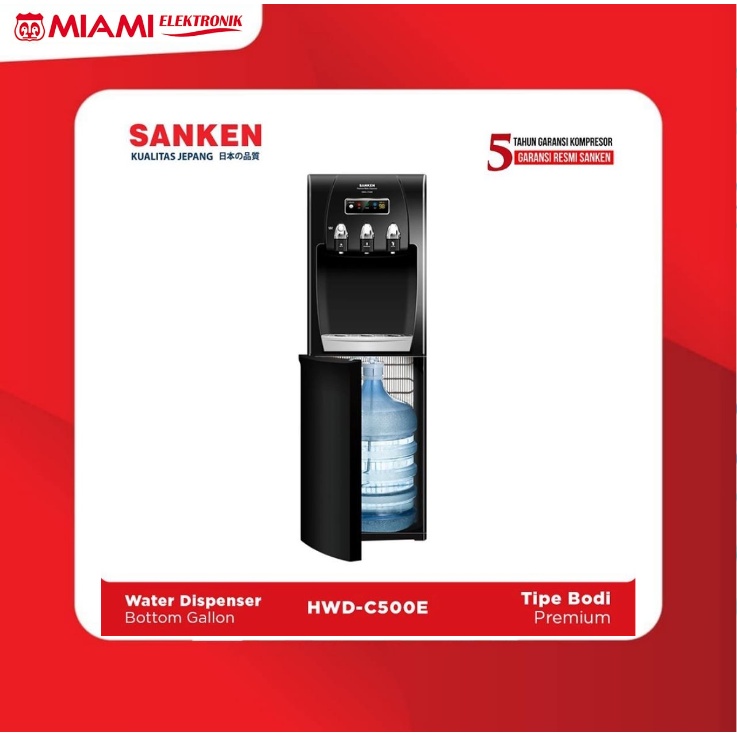 Sanken HWD-C500E / HWDC500E Dispenser Galon Bawah Kompresor