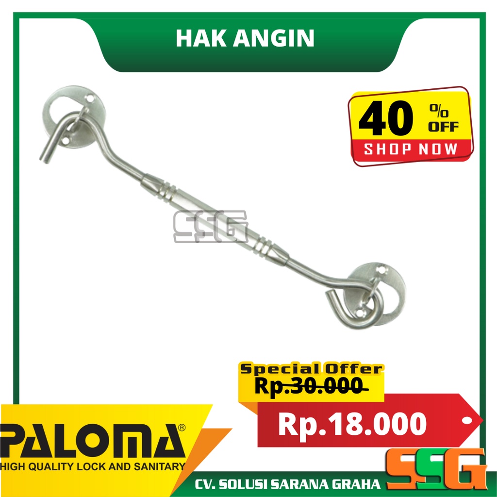 Hak Angin PALOMA WHP503 PLM 501-8" SN Penahan Jendela PALOMA