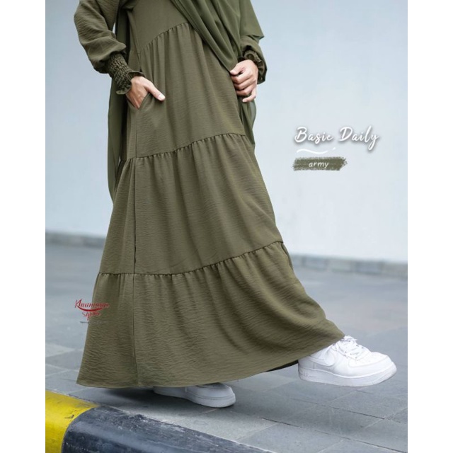 Gamis Basic Daily polos Khumaira syari S XL