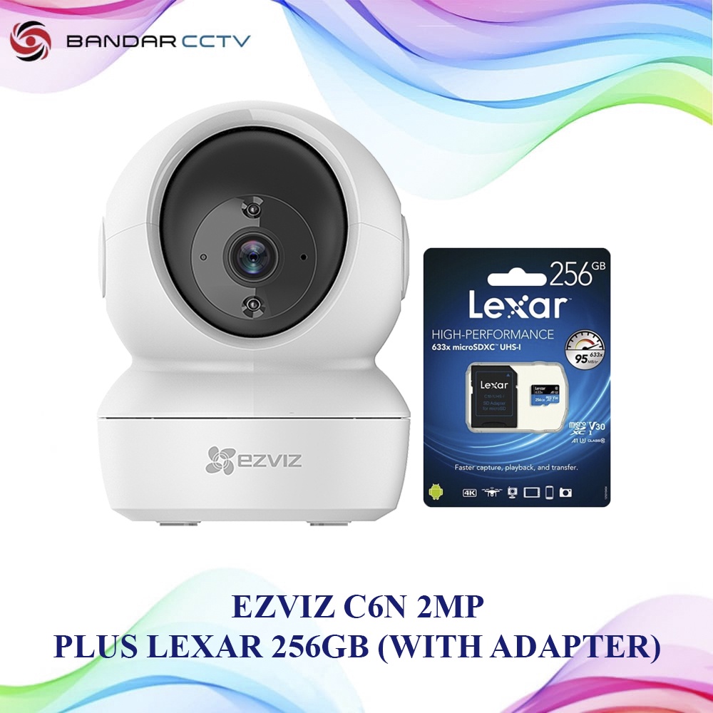 Ezviz C6N 2MP Plus Memory Card Lexar + Bracket UNI