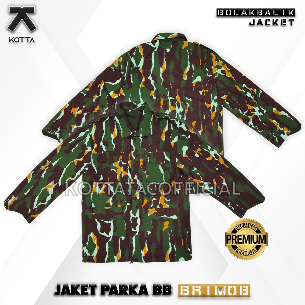 JAKET PARKA LORENG BRIMOB - JAKET BOLAK BALIK PARKA LORENG BRIMOB - JAKET TACTICAL LORENG BRIMOB