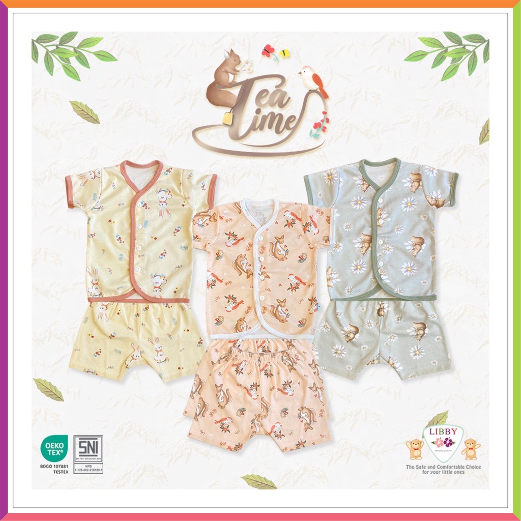 TERBARU LIBBY TEA TIME | LIBBY PRINT MOTIF SETELAN PENDEK | SETELAN PANJANG | LIBBY BABY S M L ❤ Fashionbabies